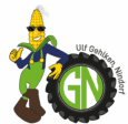 Logo mit einem gezeichneten Maiskolben-Charakter in cooler Pose.